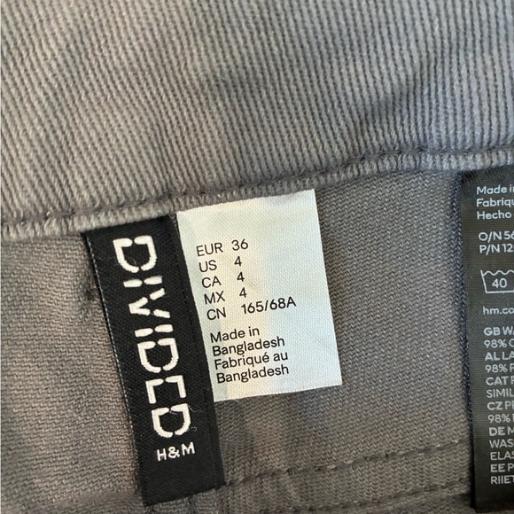 H&M Divided Gray Wide Leg Jeans Womens Size 4 - Picture 4 of 13